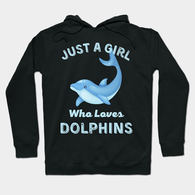 Juste une fille qui aime les dauphins Sticker Hoodie by Jennifer Wirth